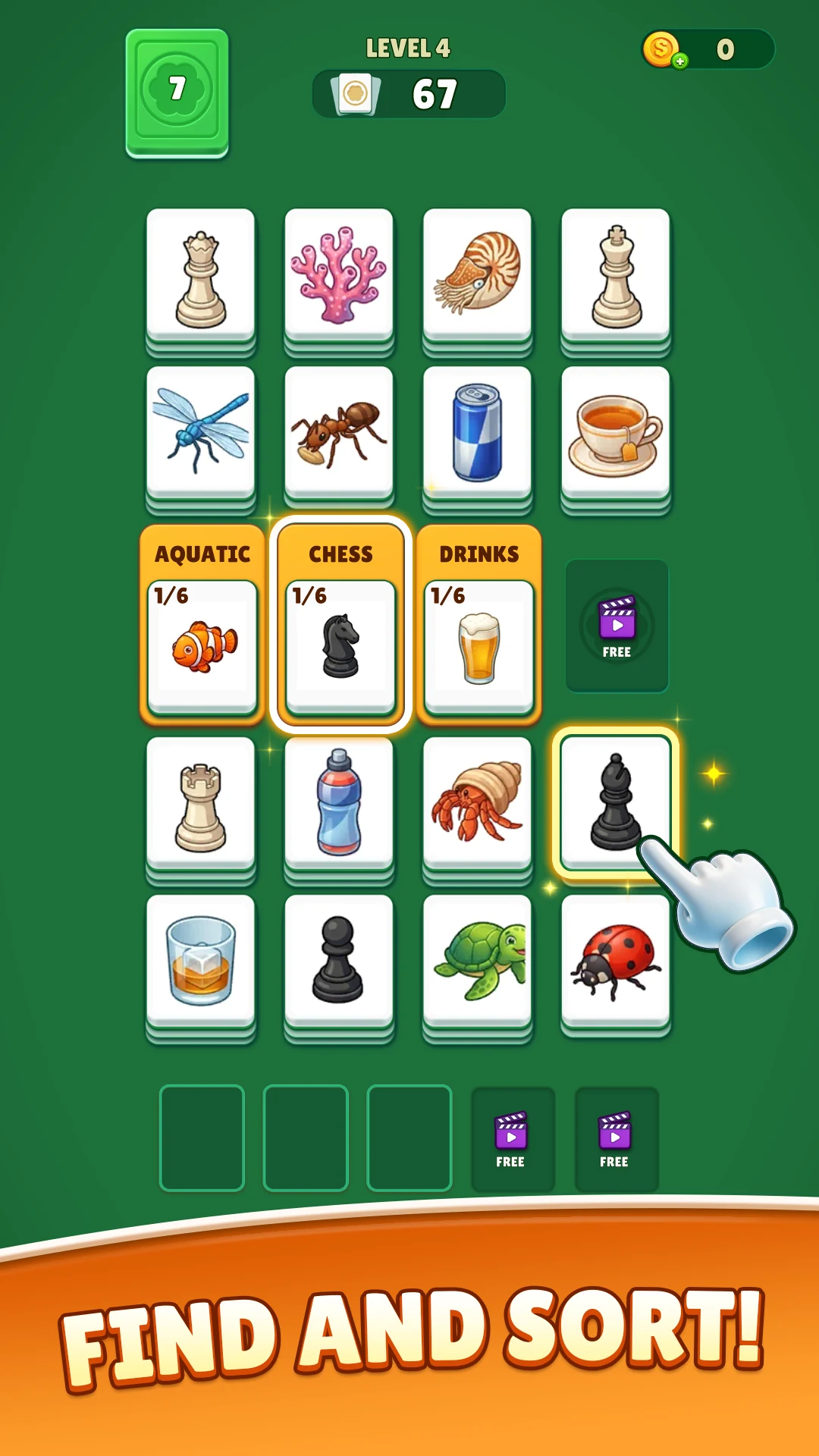 Solitaire Sort Word Puzzle screenshot